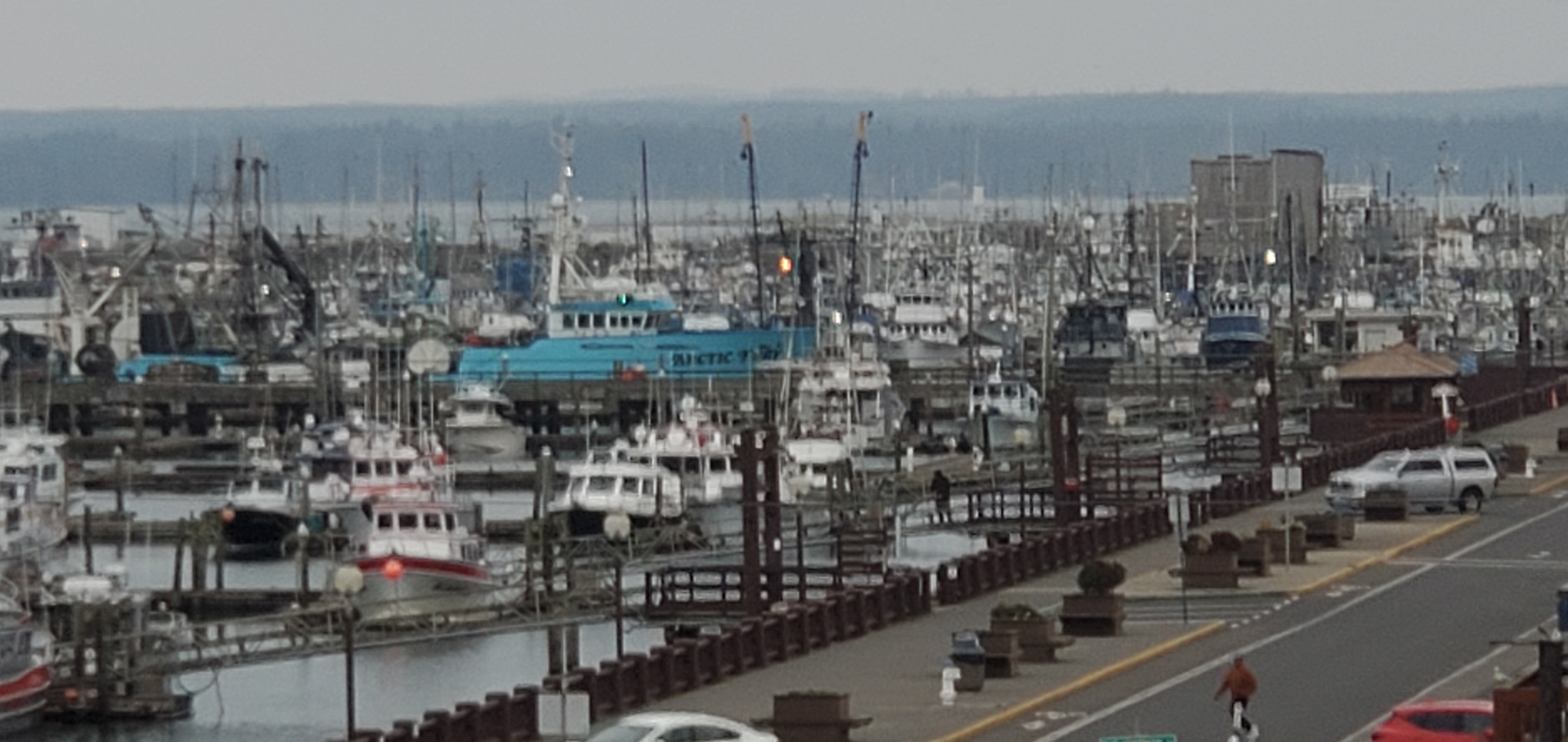 Marina full of boats at Ocean Shores, Wa.